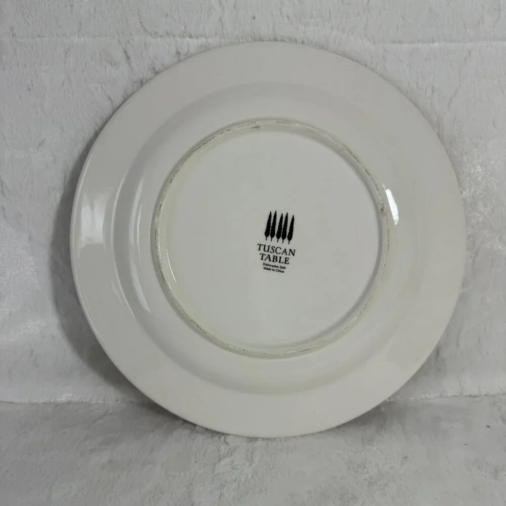 Tuscan Table Italian Dinner Plate 11" Ceramic Red Yellow Light Blue Black Bold - Picture 9 of 9